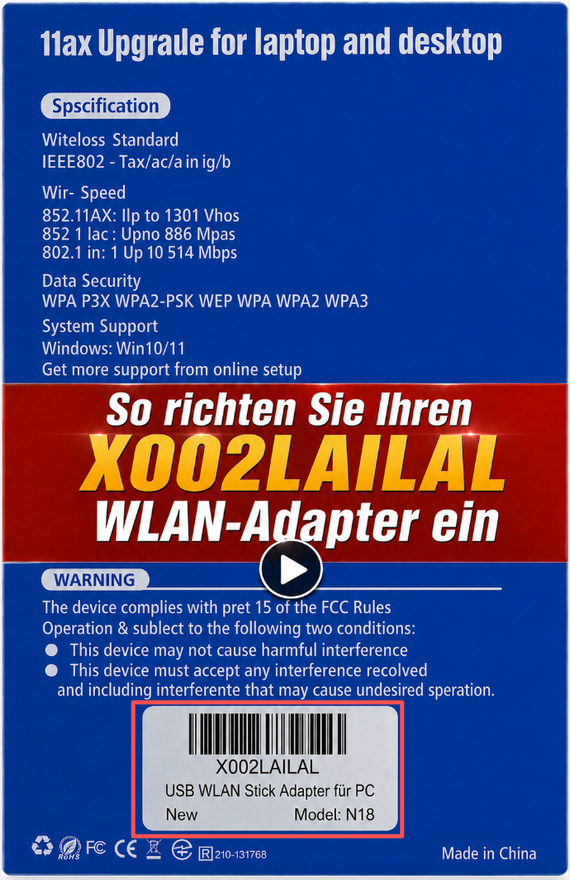N18 WLAN-Adapter – Installationsvideo